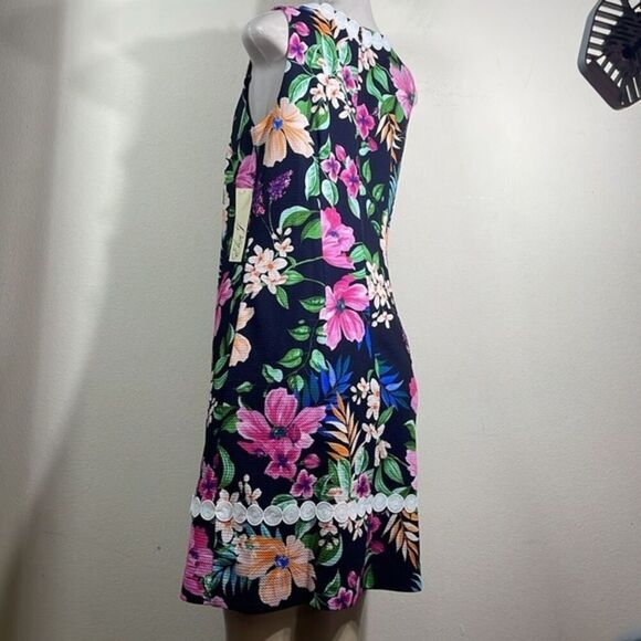 (E1) Eliza‎ J dress by NWT Sleeveless, lined, navy, multi-color, sizes 6,8,10 - Picture 3 of 14